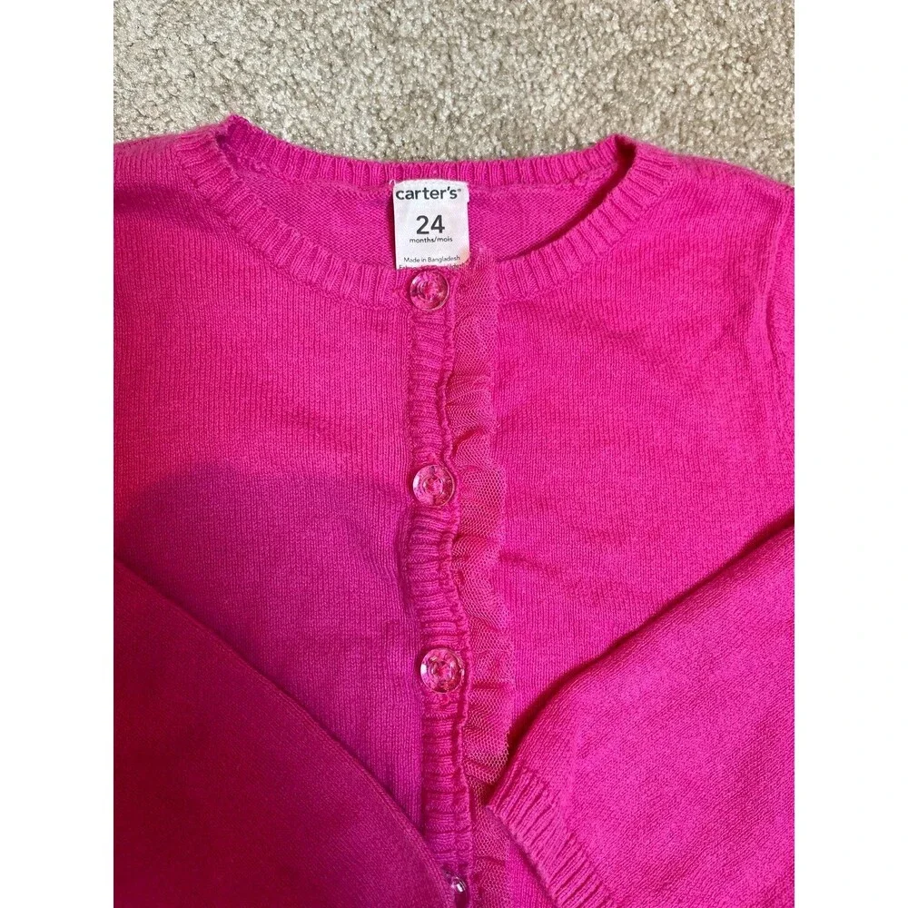 lot of 4 Carter's‎ baby girl sweaters dress size 24m long sleeve